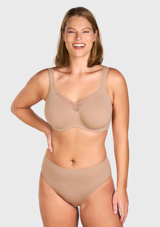 Smoothing Full Coverage Unlined Underwire Minimizer Bra