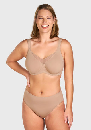 Smoothing Full Coverage Unlined Underwire Minimizer Bra