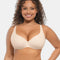 Unpadded Underwired Deep V-Neck Side Support Bra