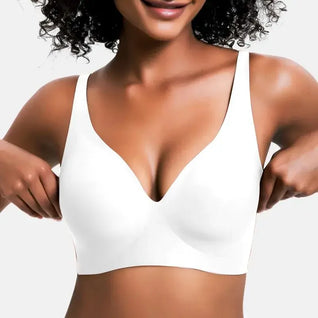 V-Neck Wireless Bra - Comfort & Lift for Women